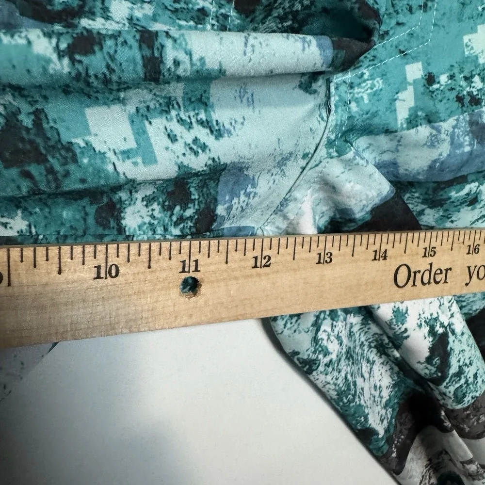 Pelagic Argonaut Board Shorts Mens 30 Teal Black Swim Fishing Surfing Unlined
